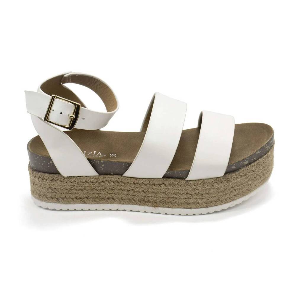NEW PATRIZIA women's larissa wedge sandals in white
